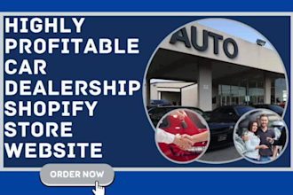 design car dealership rental automotive used car sales shopify store website