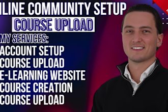 setup online course website course community course upload skool community setup