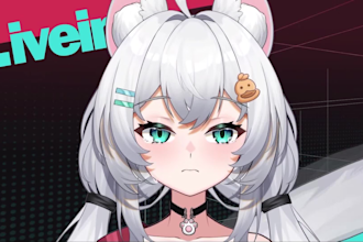 design and draw live2d vtuber model