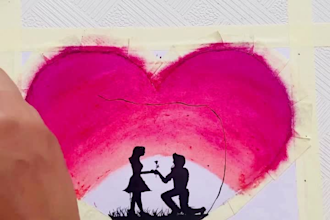 create  oil pastel painting videos for social media