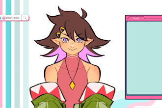 draw custom half body pngtuber