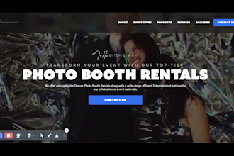 design 360 photo booth website event rental website photo booth booking website