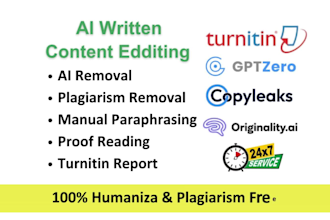 manually rewrite paraphrase and copyedit your content