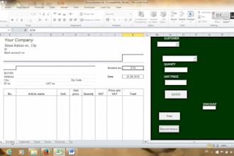 set up invoice system in excel customized for you
