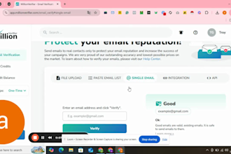 provide bulk email verification using million verifier
