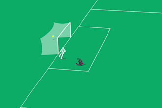 create video rotoscope football goal with simple style