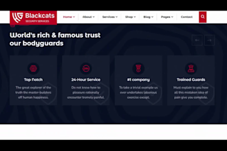 create custom bodyguard website, professional security agency website