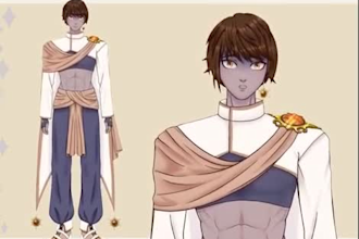 create live2d vtuber model, 2d vtuber model, 2d vtuber rigging, anime style,