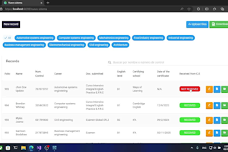 create a web app dashboard, crud, users managment, etc