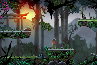 pixel art spritesheet character animation, parallax platfomer tileset, level art