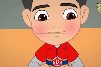 record english british kids boy child voice over animation cartoon video games
