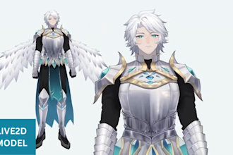 draw and rig custom male and female live2d model vtuber outfit live2d rigging