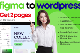 convert figma to elementor or figma to wordpress website