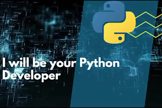 be your python developer for scripts and scraping