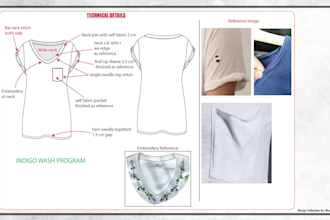 create technical sketch and tech packs for women