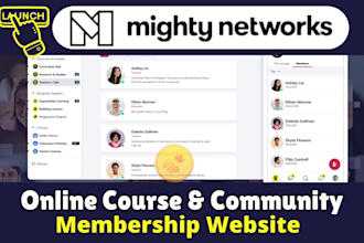 setup mighty network online course and online community membership website