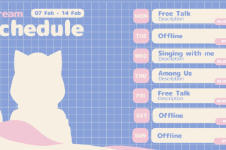 make awesome vtuber stream schedule