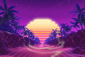 make 1 hour lofi hiphop or synthwave mix