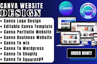 design canva website business website migrate canva to wordpress wix shopify
