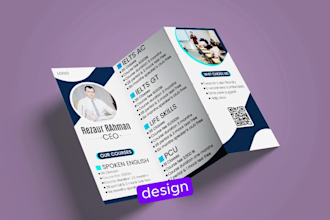 create beautiful flyer and vrochure design and food manu