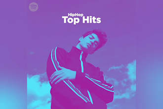 create album playlist or podcast cover in deezer or spotify or soundcloud style