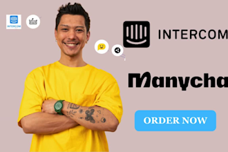 set up intercom, fin ai chatbots, product tours, and integrations tidio manychat