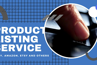 do product listing on ebay, shopify, groupon, and  others