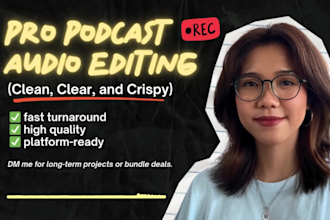 edit and mix up to 25 minutes podcast audio