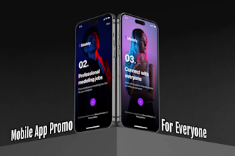 create dynamic mobile app promo video, app explainer, app demo