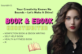 be your book ghostwriter or editor of fiction and nonfiction genre