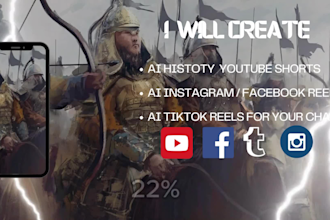 create ai history youtube shorts, instagram and tiktok reels