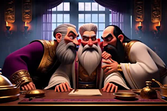 create 3d animated ai bible story for youtube and tiktok
