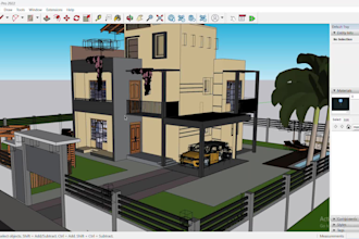 building architecture 3d floor plan using sketchup fastest