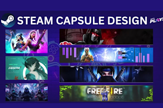 design steam game capsule art design for game steam capsule marketing banner
