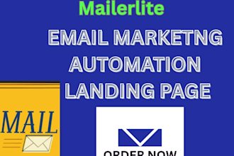 do mailerlite email marketing automation, landing page setup