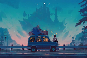 make lofi loop animation illustration for social media