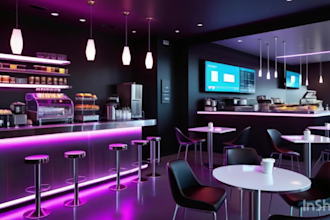 do 3d interior design by lighting for cafe,nightclub,restaurant in bali and boho