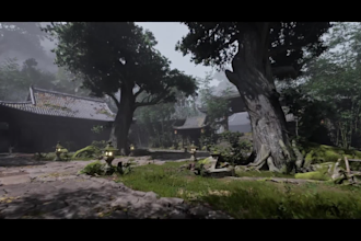 create realistic 3d game environment and vrchat world in unreal engine