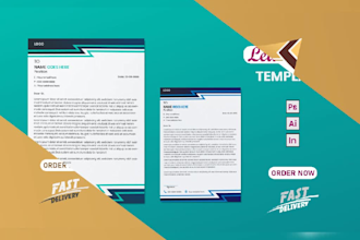 do a unique, expert and editable letterhead design