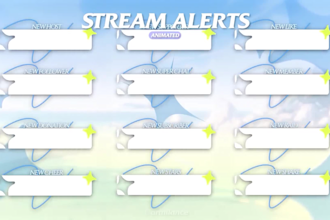 design cute animated twitch overlays and stream packages
