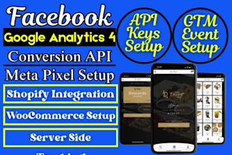 setup shopify meta facebook ads pixel  woocommerce google analytics 4 API