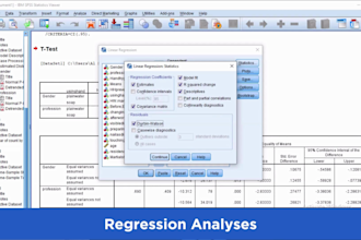 do statistical data analysis, visualisation, reporting using spss stata eviews