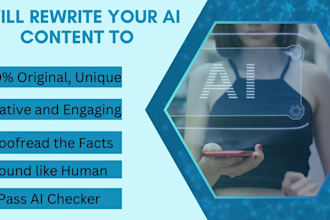 edit and rewrite ai content to humanize ai tone