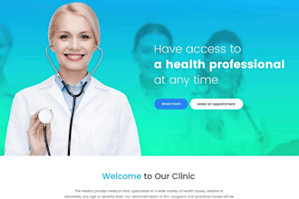 build a professional wordpress website for medical, dental, healthcare services