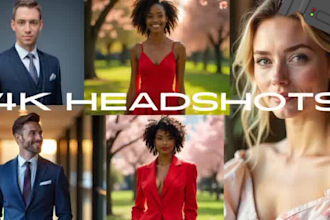 create a professional ai photoshoot business headshot or artistic portrait