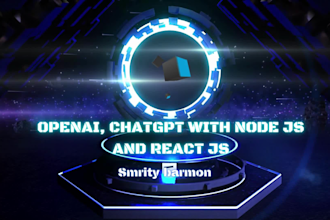develop openai api with node js and react js, next js