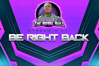 make twitch animated overlay, logo, emotes for  live stream