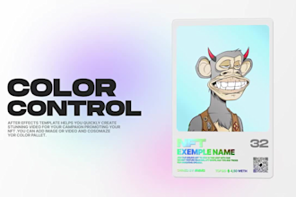 create an eccentric nft card promo video, 3d nft card