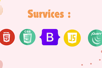 convert PSD,figma,xd to HTML bootstrap with full responsive