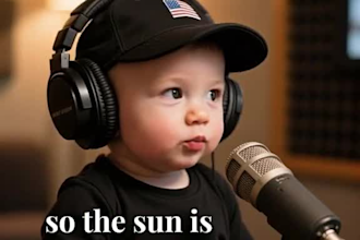 create funny ai baby video ai talking baby viral baby podcast in 24 hours